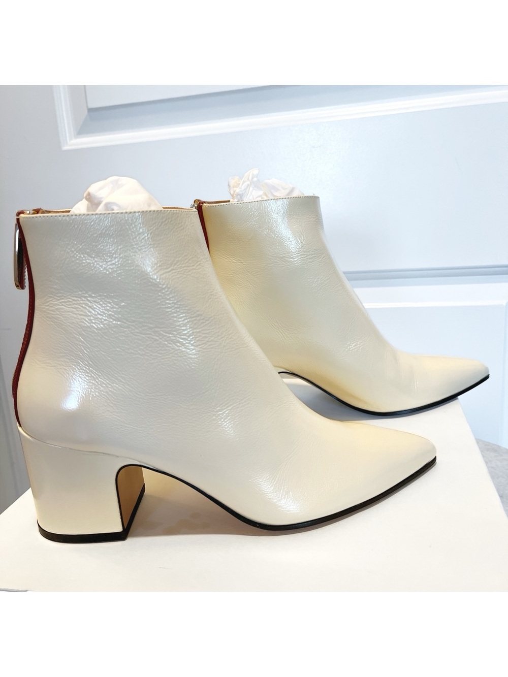 Nomasei Armada Ankle Boots in White Calfskin Leather, EU 39, NIB - Picture 4 of 16